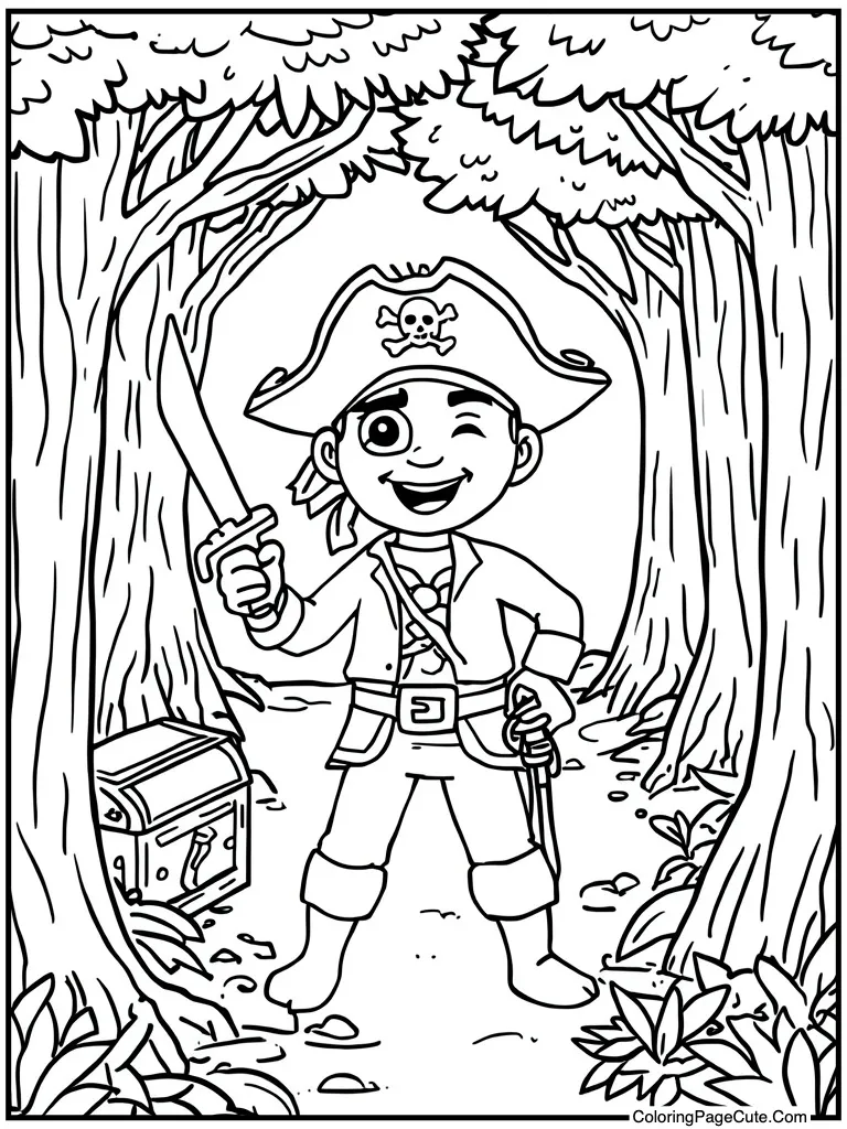 Pirate treasure chest hunt