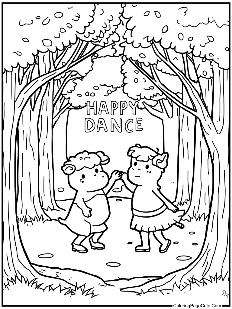 Farm animal barn dance