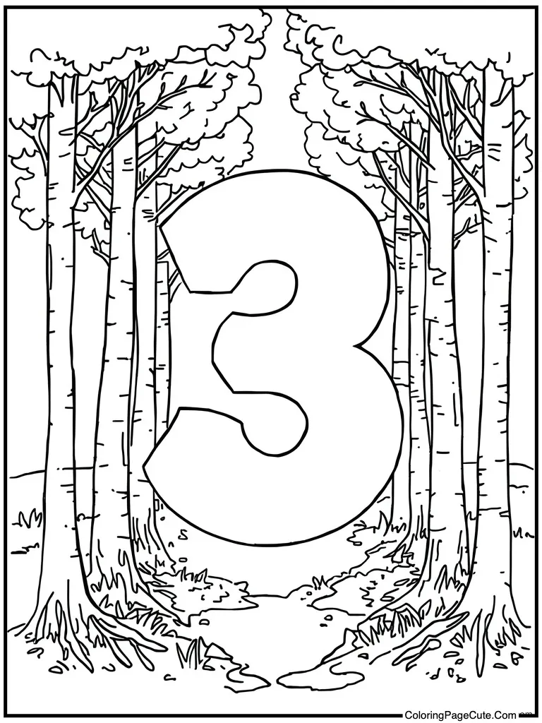 Big number three sign