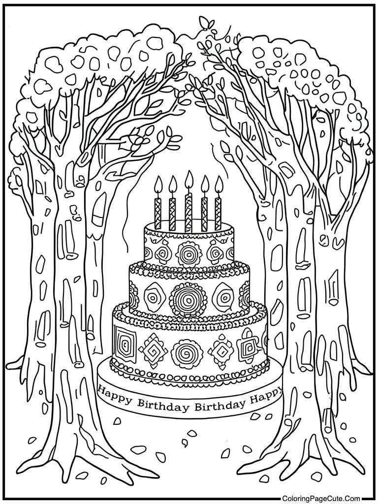 Detailed mandala cake art