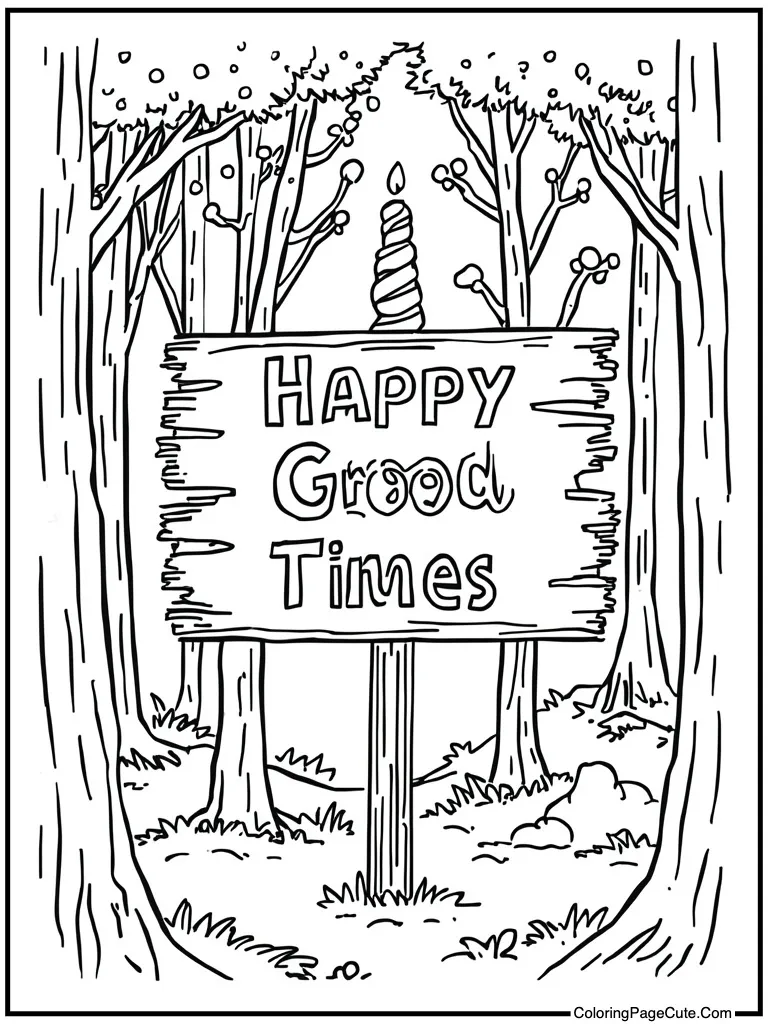 Celebrate good times sign