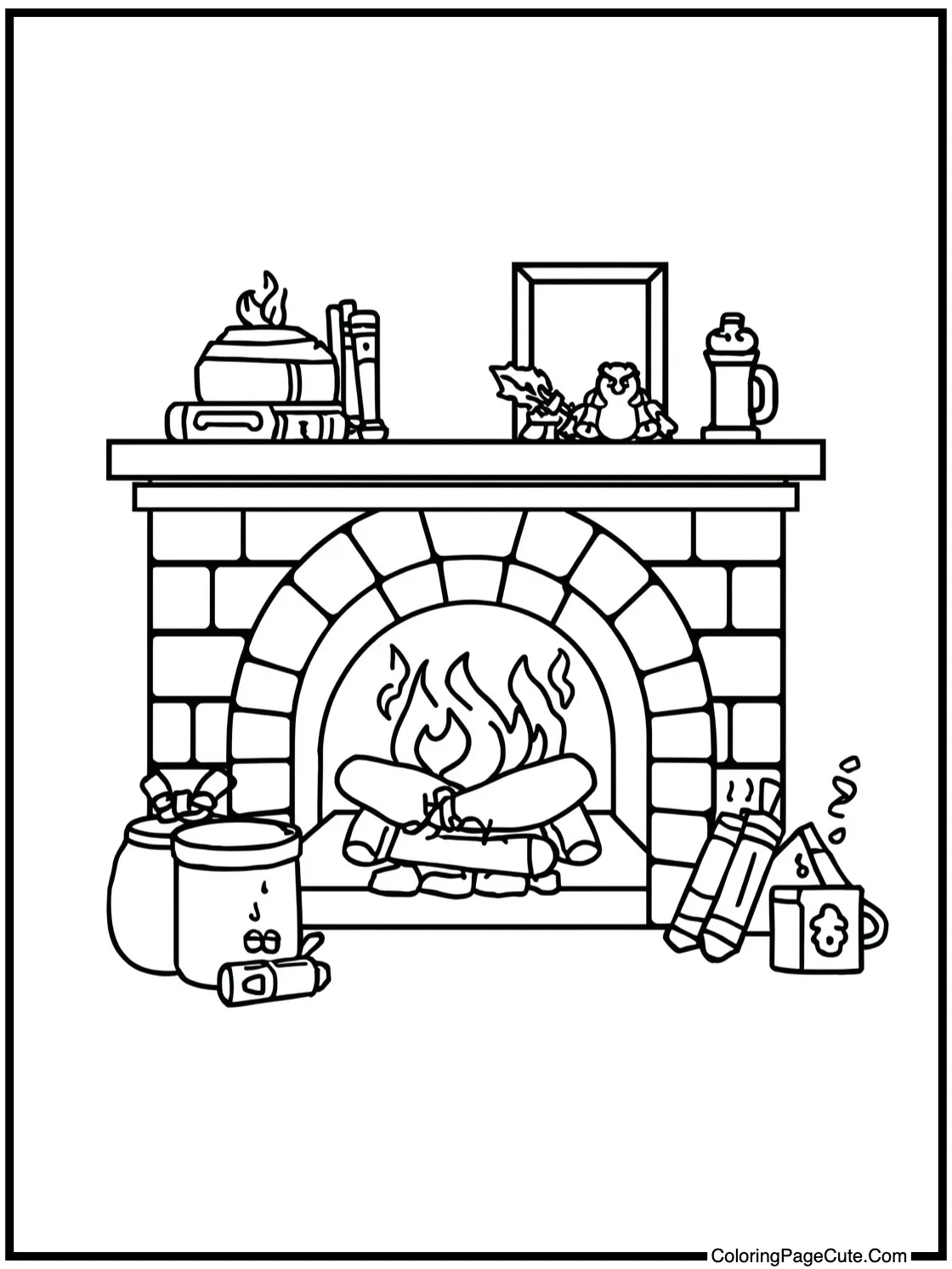 a cozy fireplace