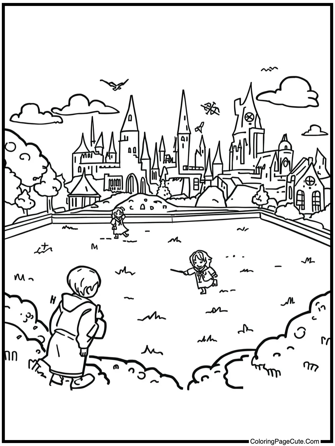 playing Quidditch match