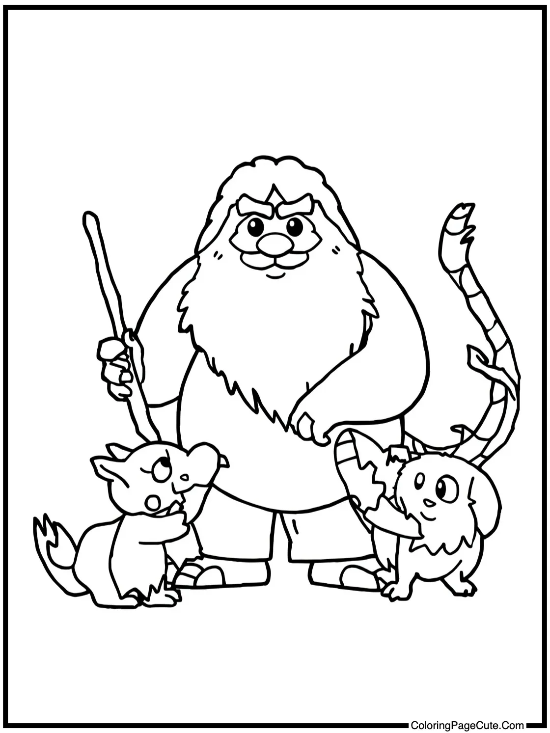 Hagrid with creatures