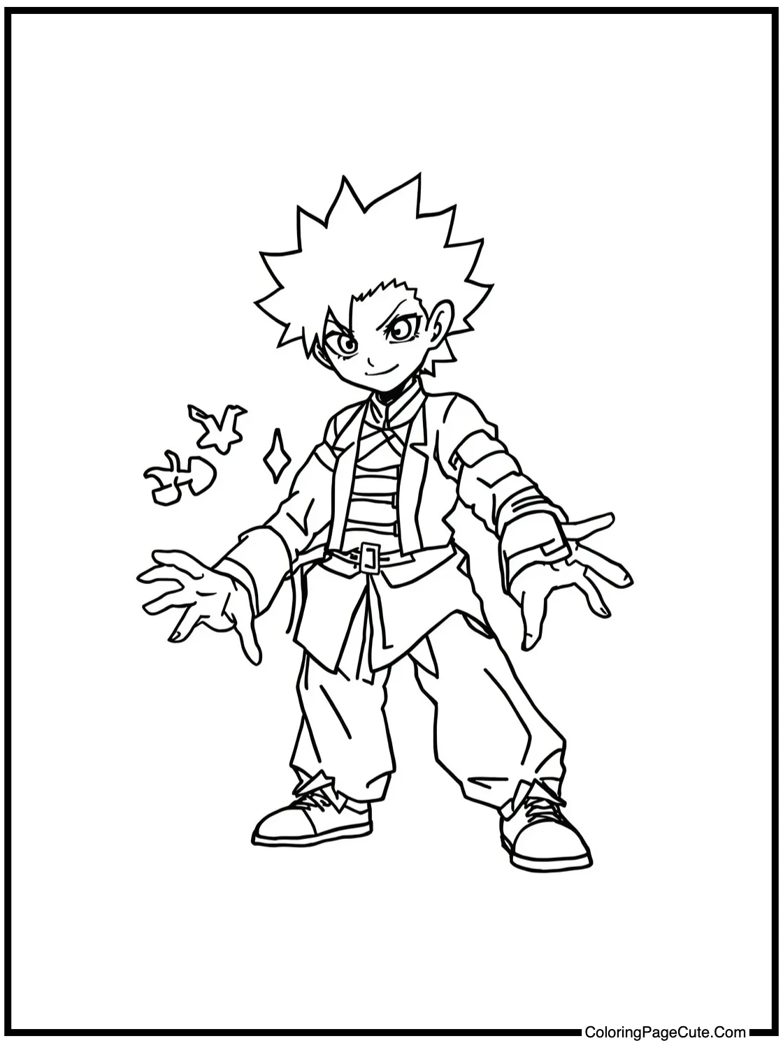 Hisoka posing playfully