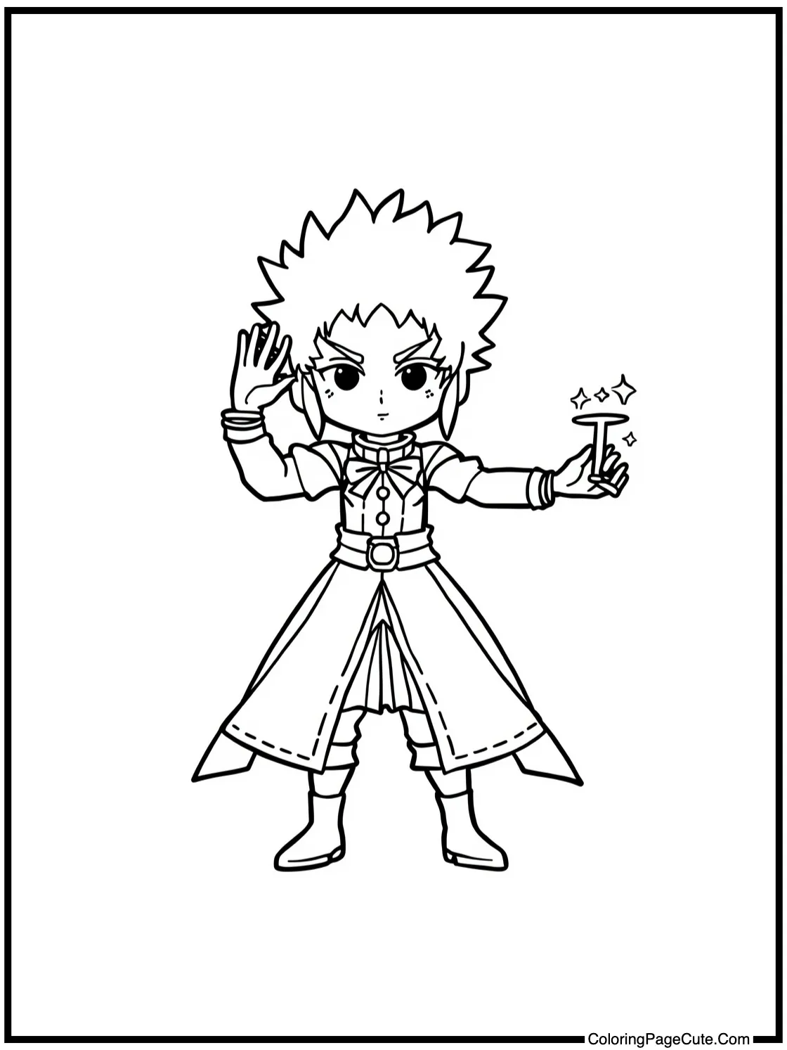 Hisoka performing magic