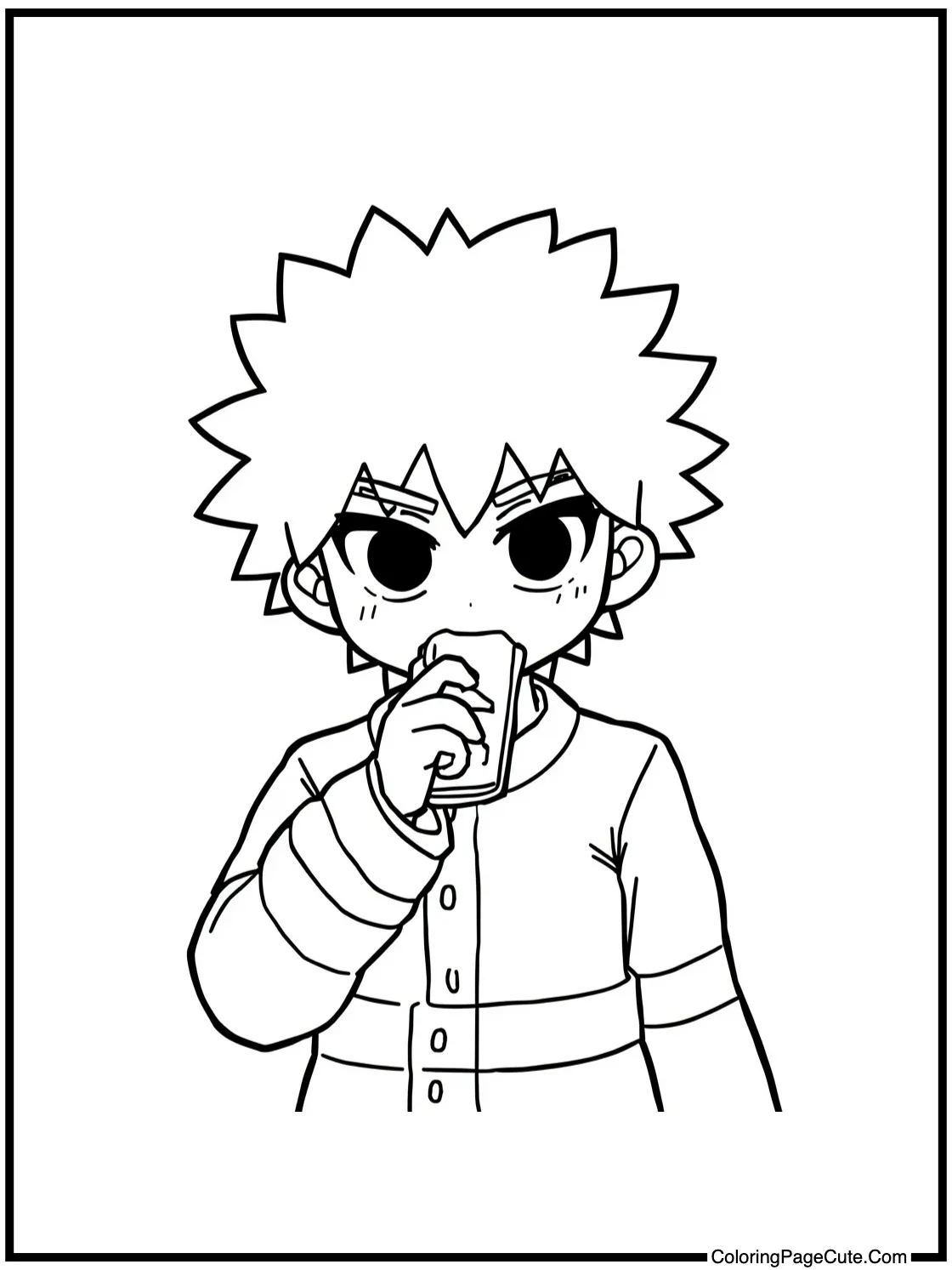 Killua enjoying snacks
