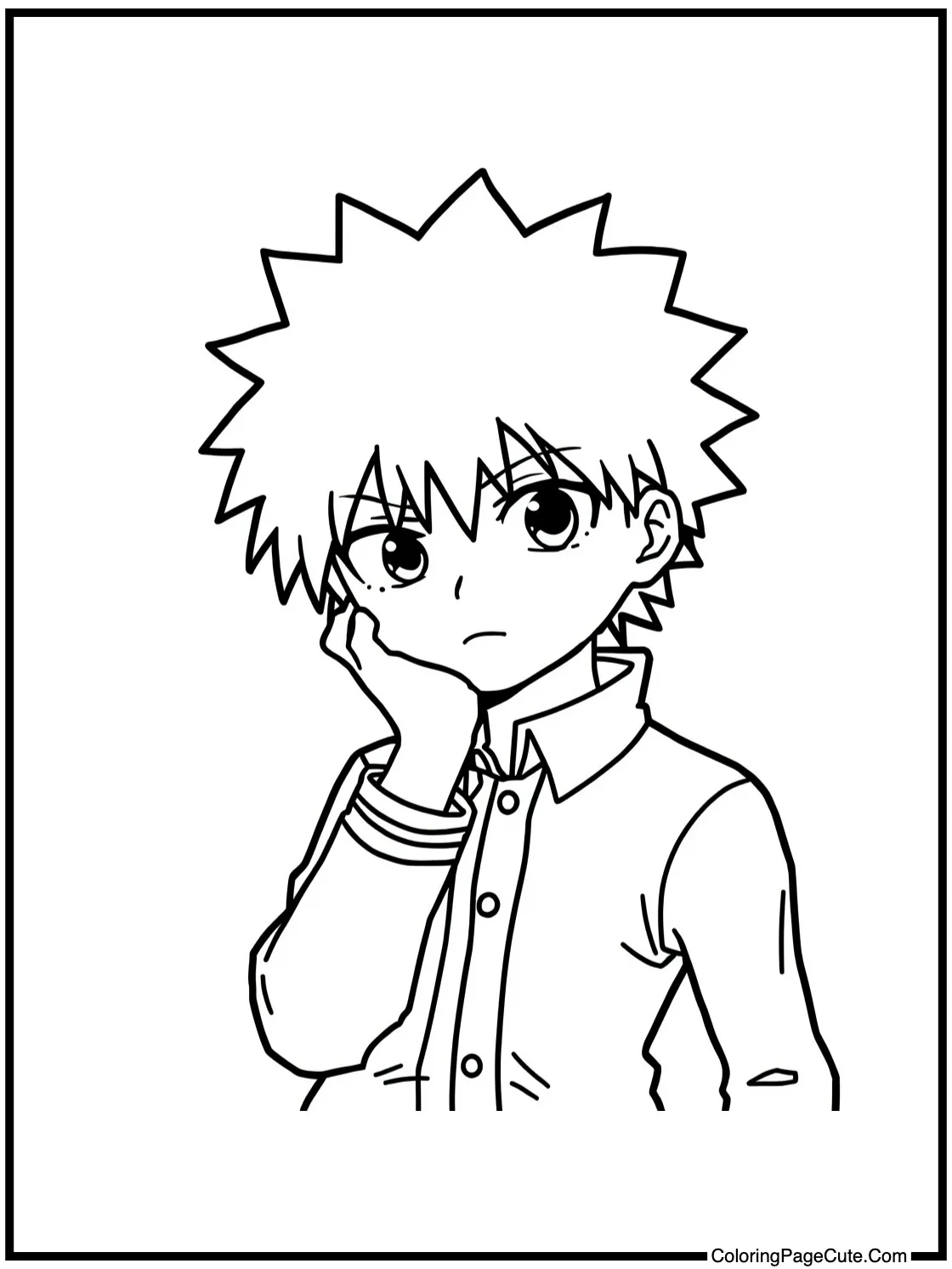 Kurapika thinking deeply