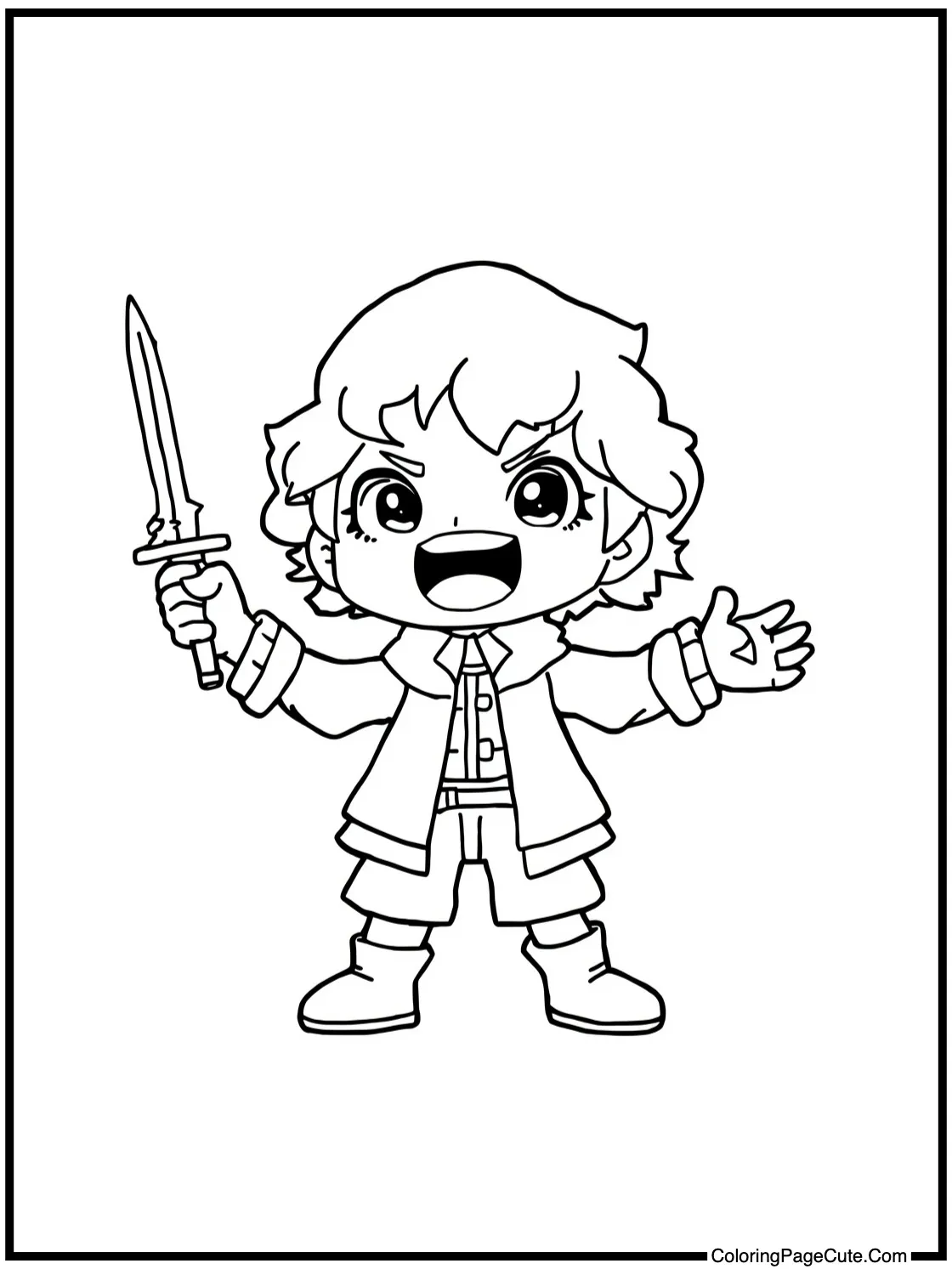 Gon cheering happily