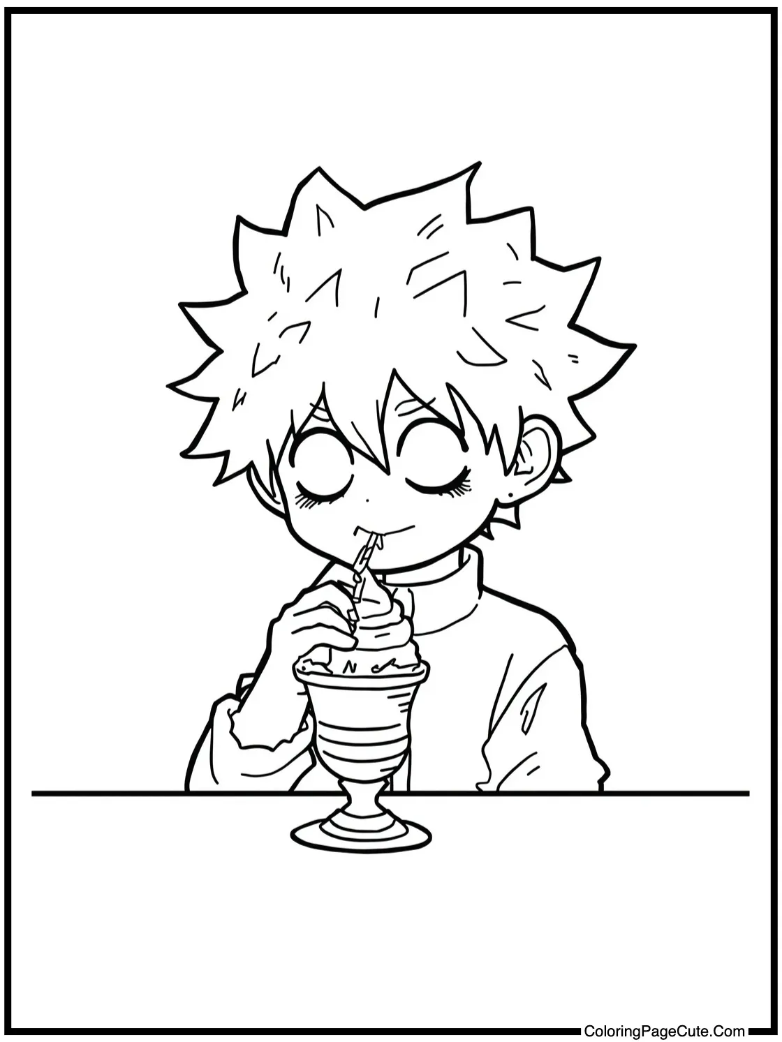 Killua eating ice cream