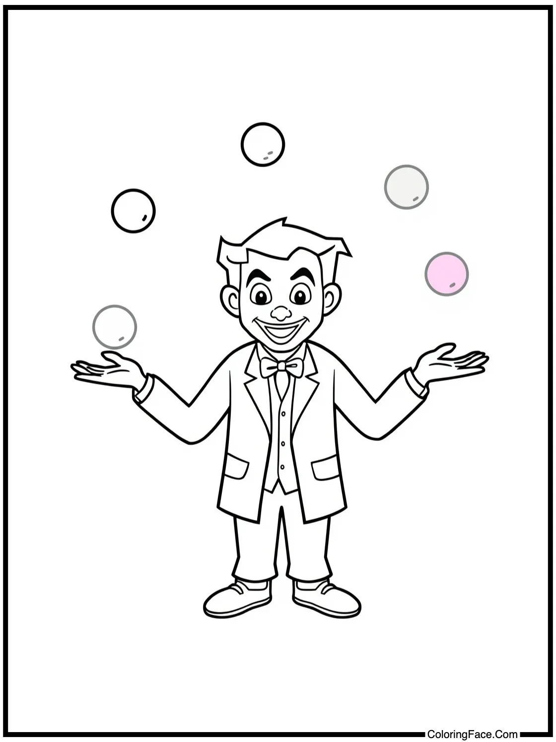 juggling colorful balls