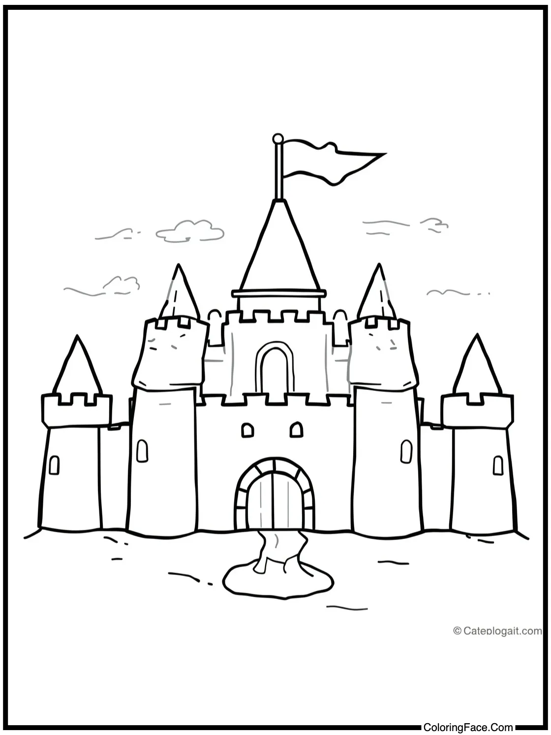 building a sandcastle