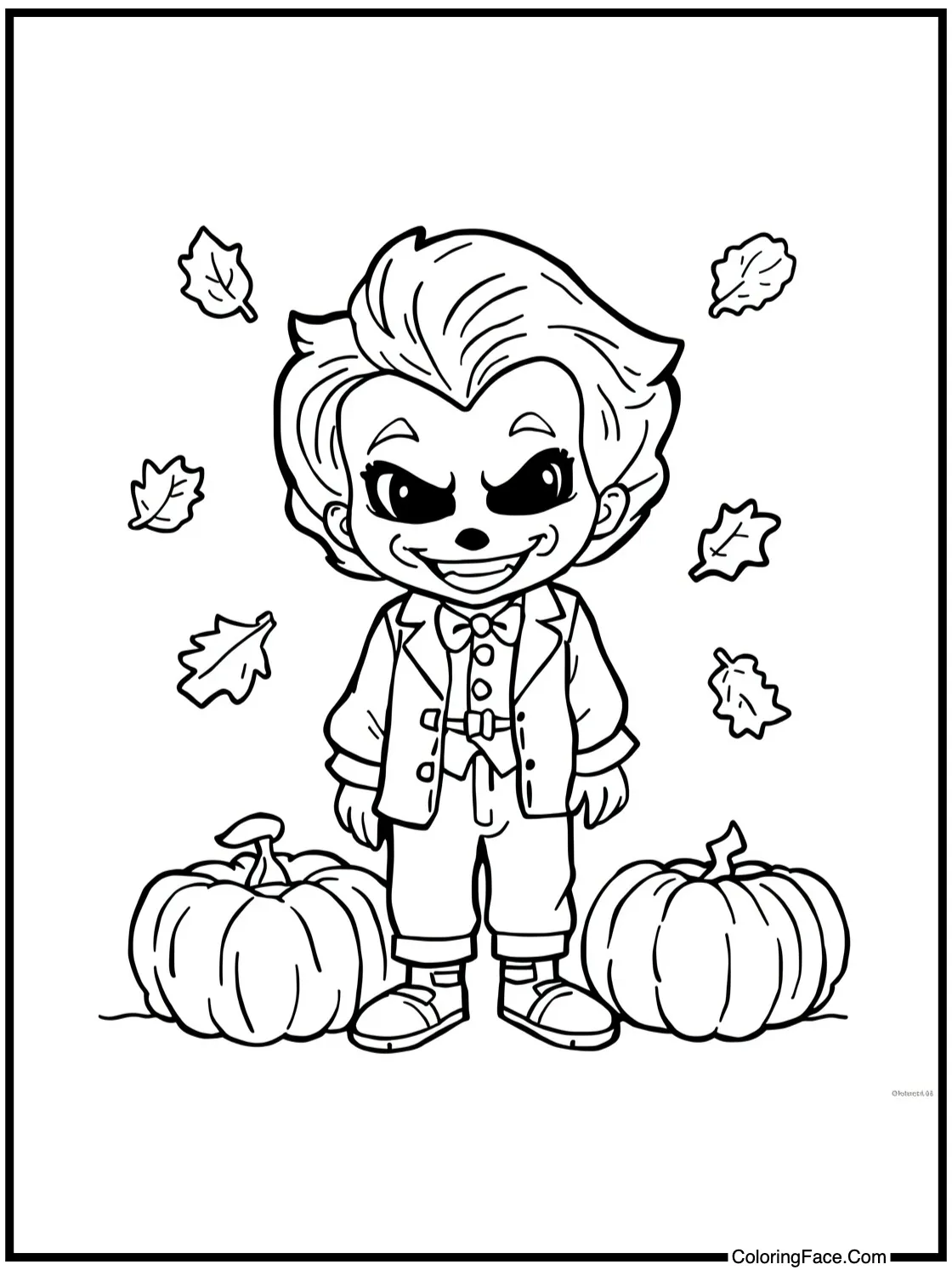 collecting autumn leaves