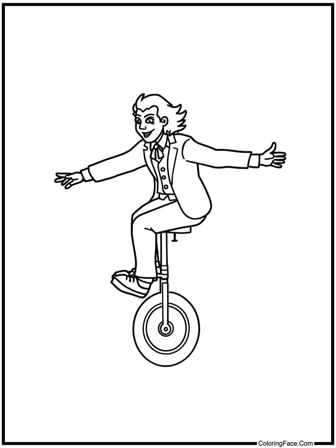 riding a unicycle