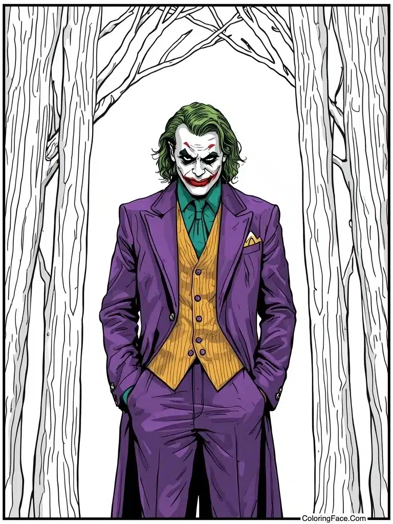 Joker Coloring Pages For Adults