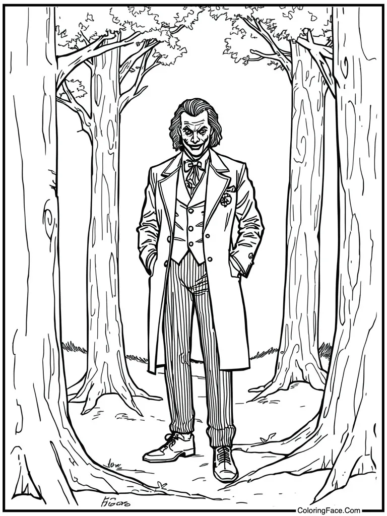 Riddler standing near