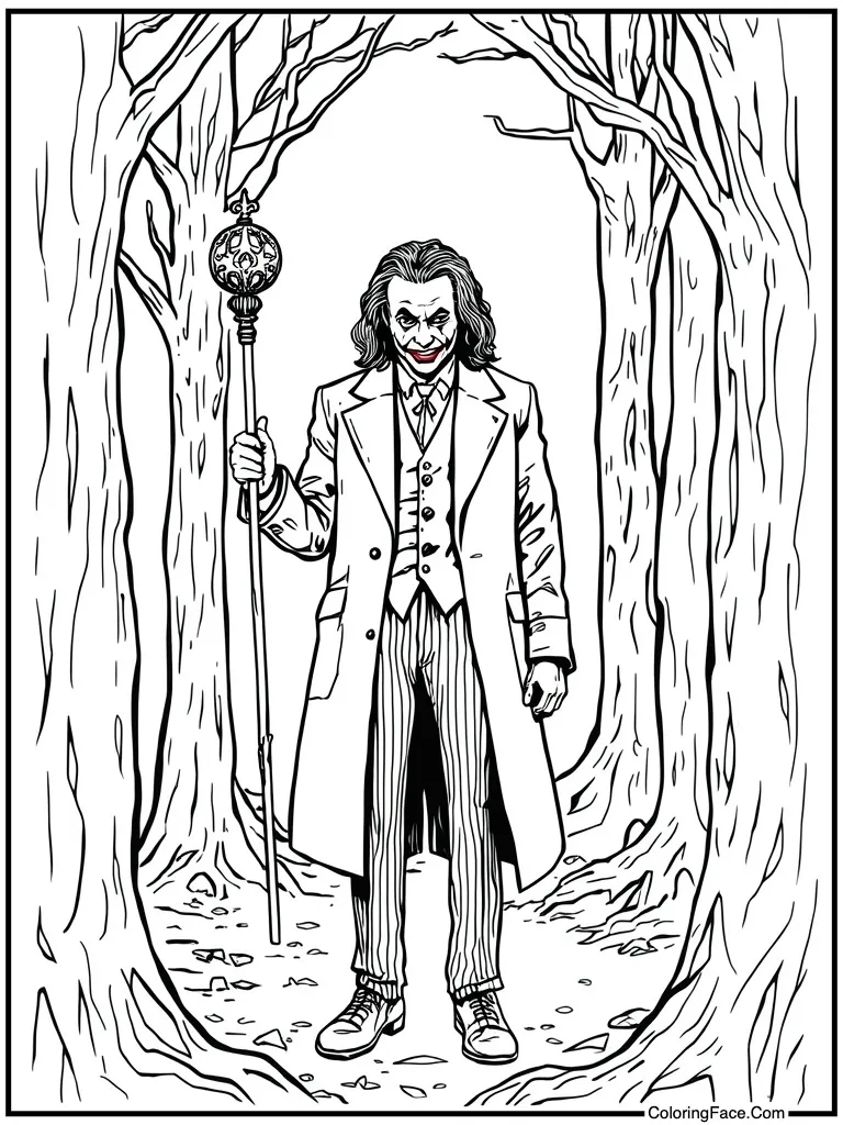 Holding royal scepter