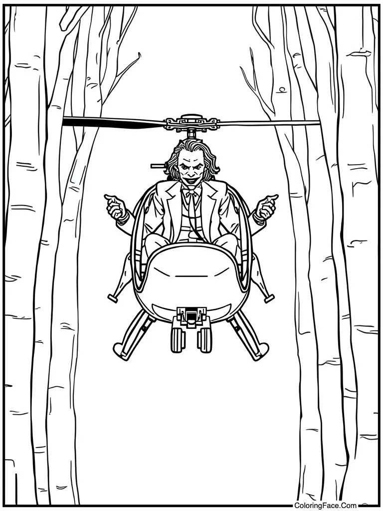 Flying in helicopter