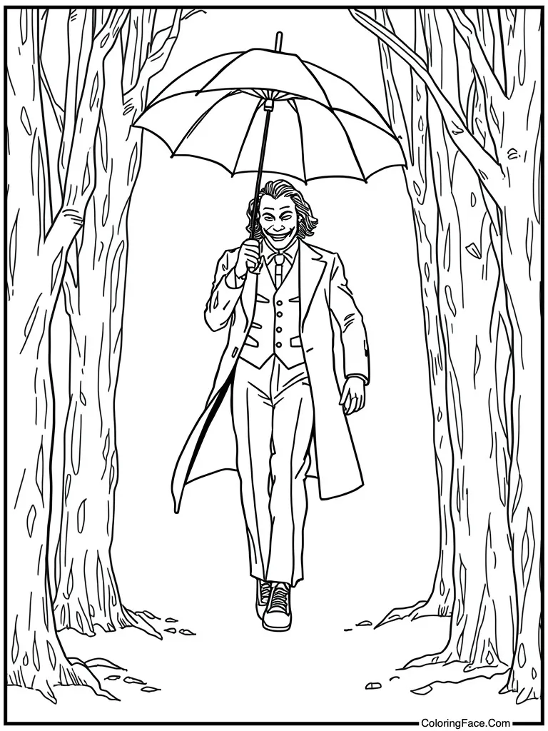 Floating with umbrella