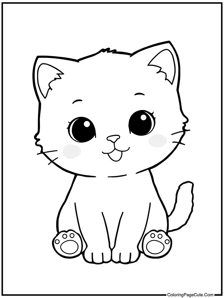 Cute kitten playing happily