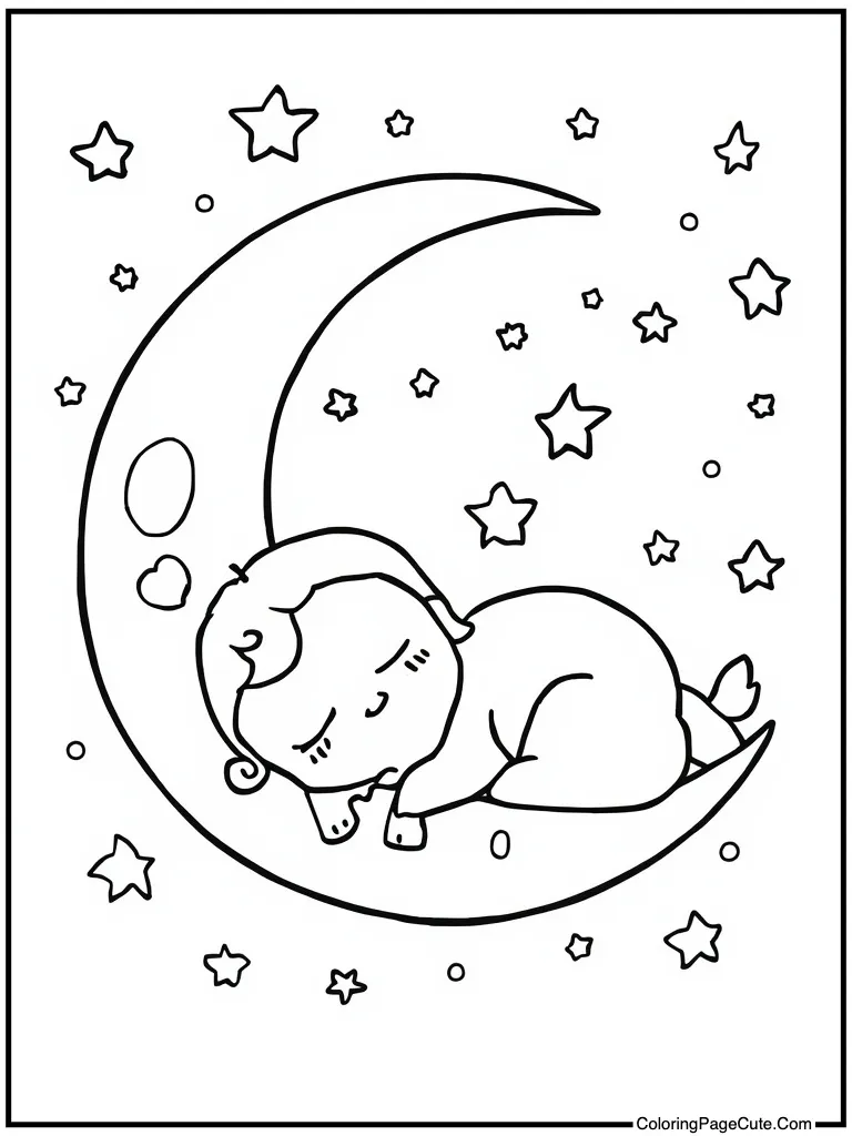 Precious moon sleeping soundly