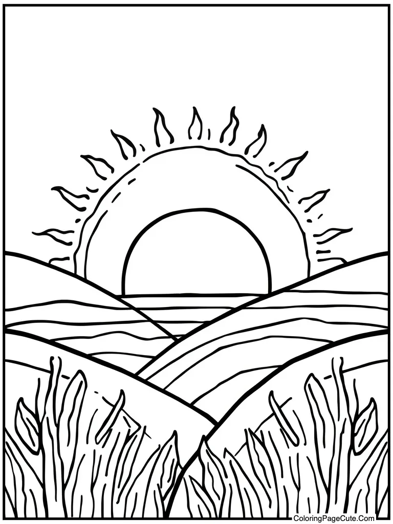 Lovely sun setting beautifully