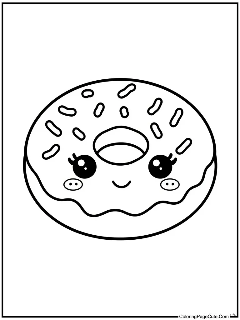 Sweet donut with frosting