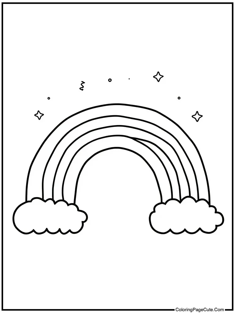 Lovely rainbow arching brightly