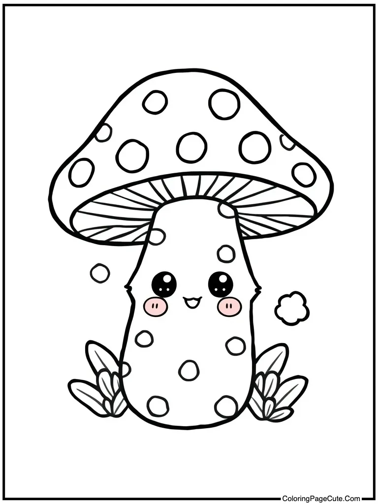 Sweet mushroom with dots