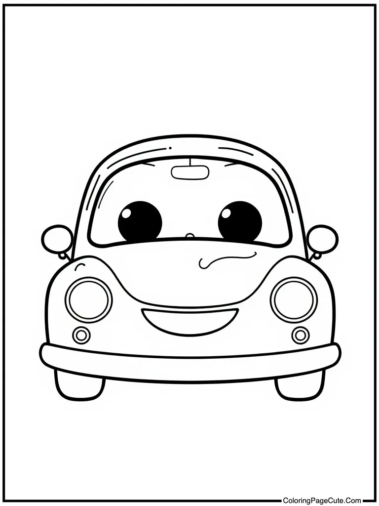 Delightful car with smile