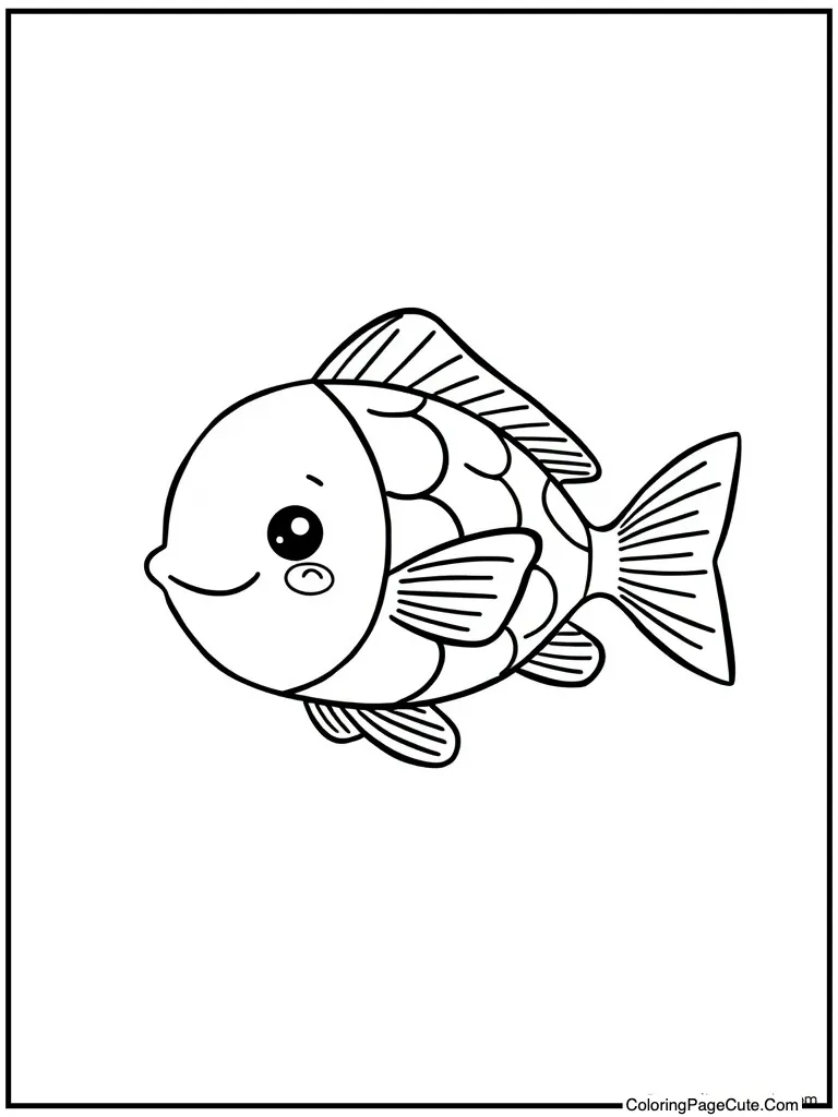 Sweet fish swimming happily