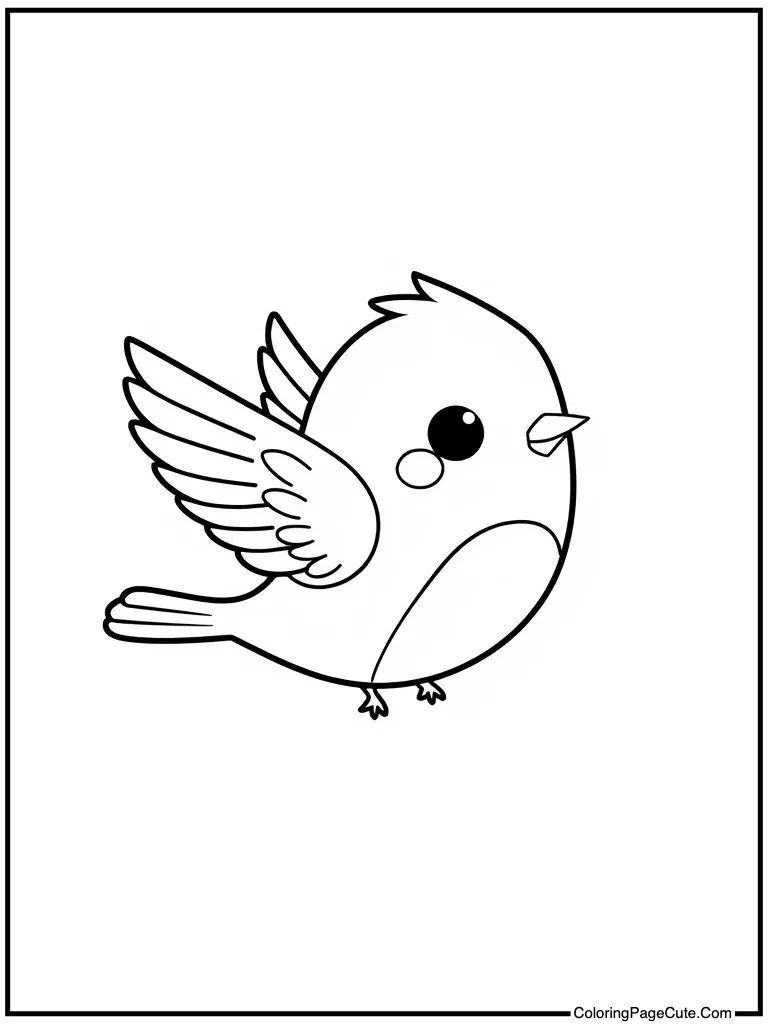 Charming little bird flying