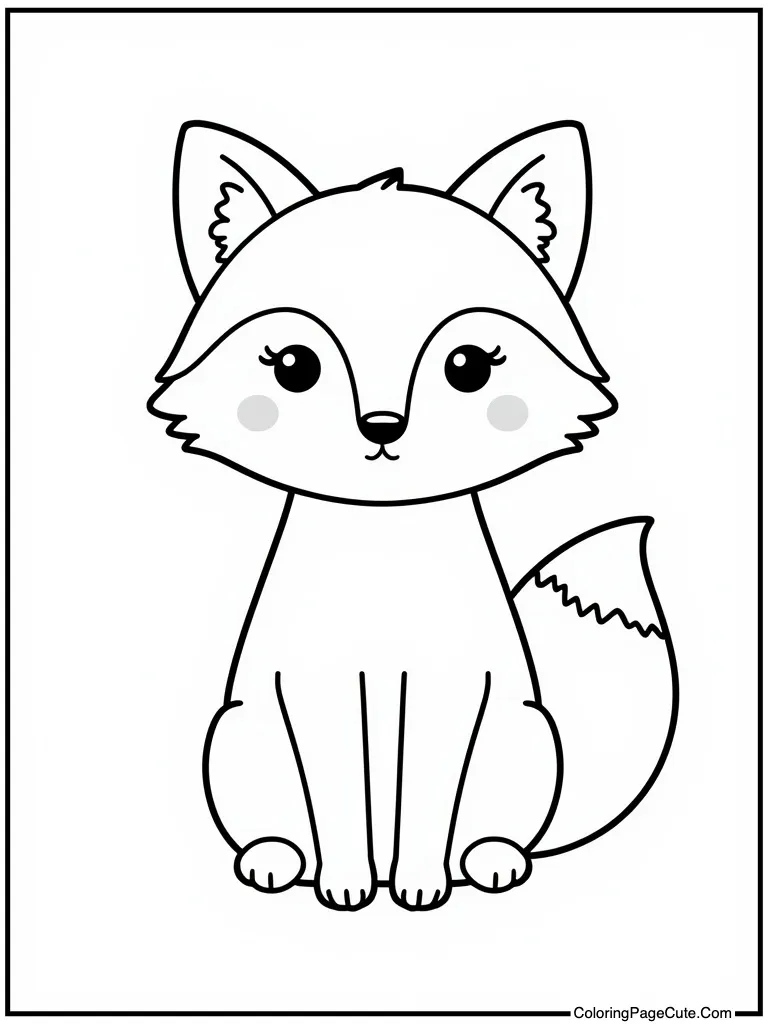 Delightful fox sitting calmly