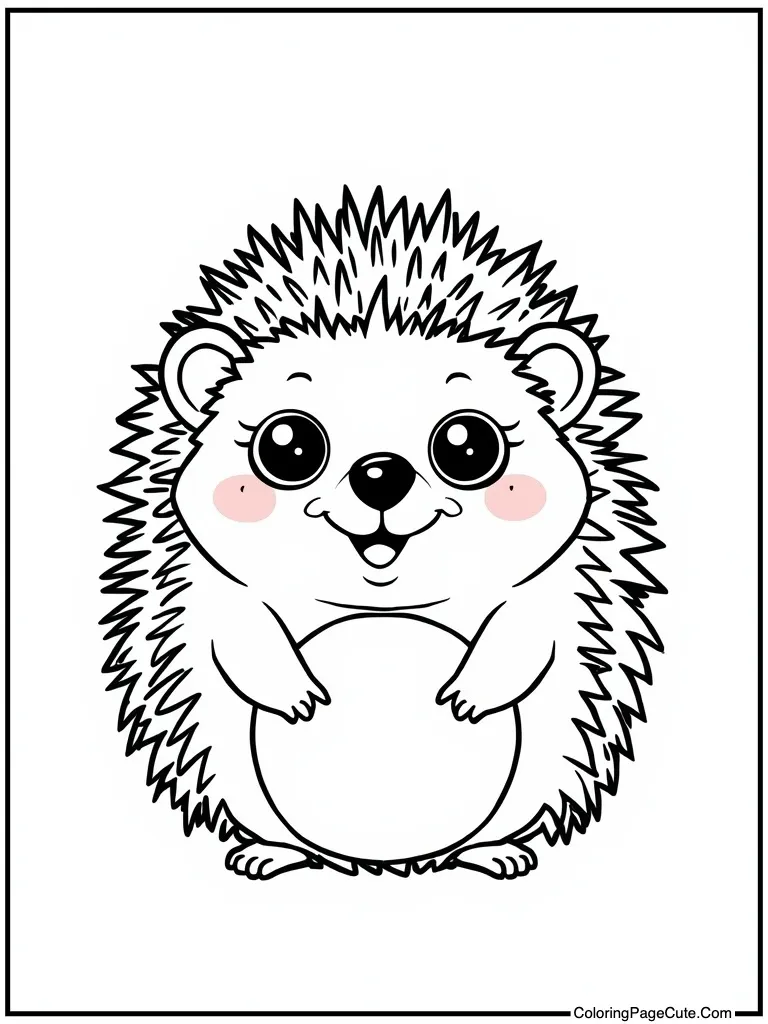 Charming hedgehog smiling broadly