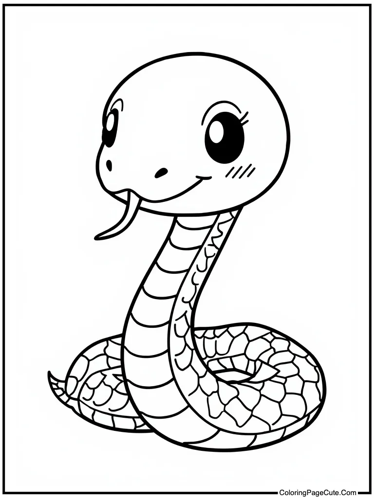 Charming snake with cute scales