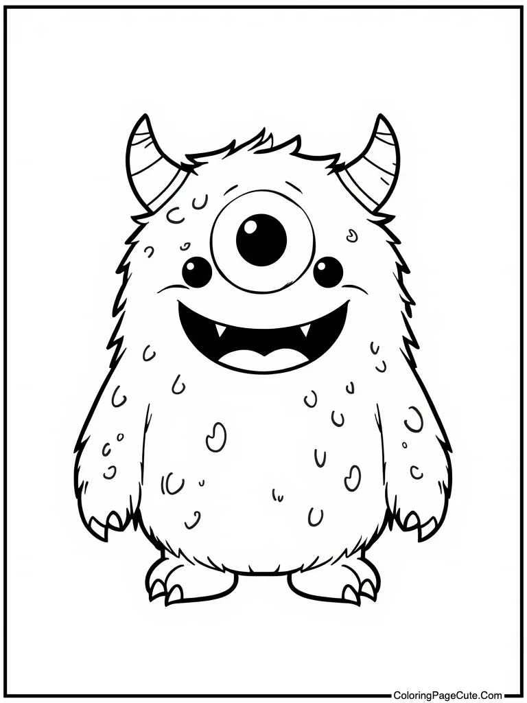 Sweet little monster smiling