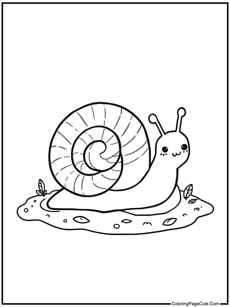 Precious snail leaving trail