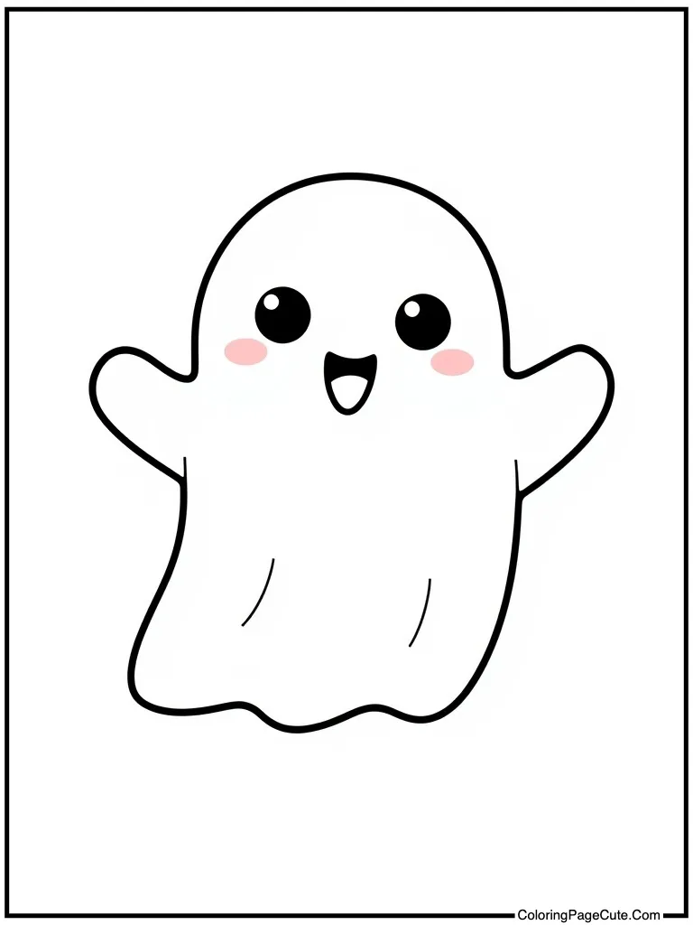 Delightful ghost saying boo