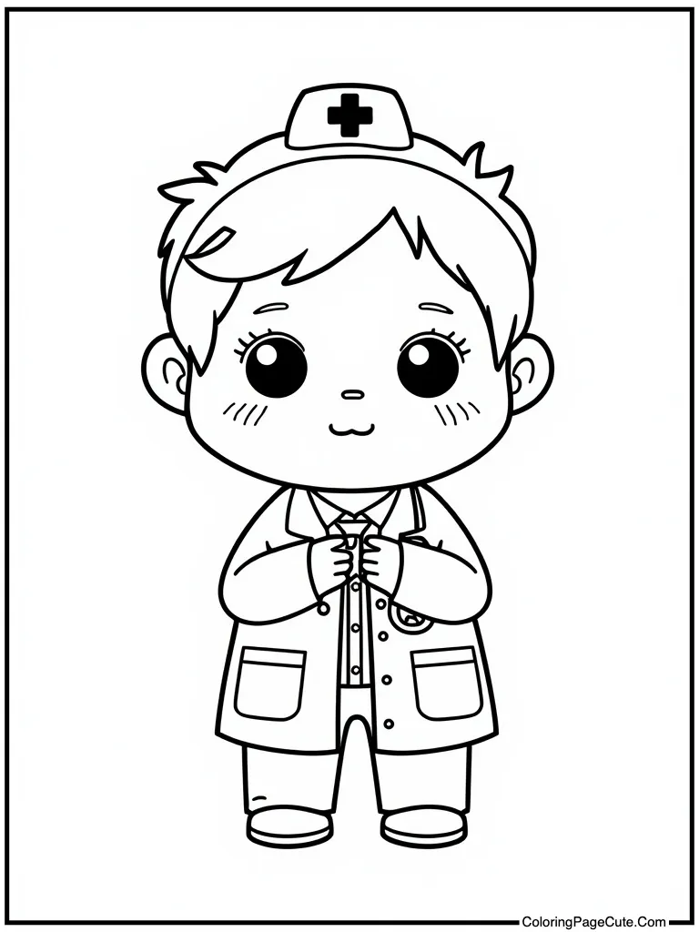 Delightful doctor helping people