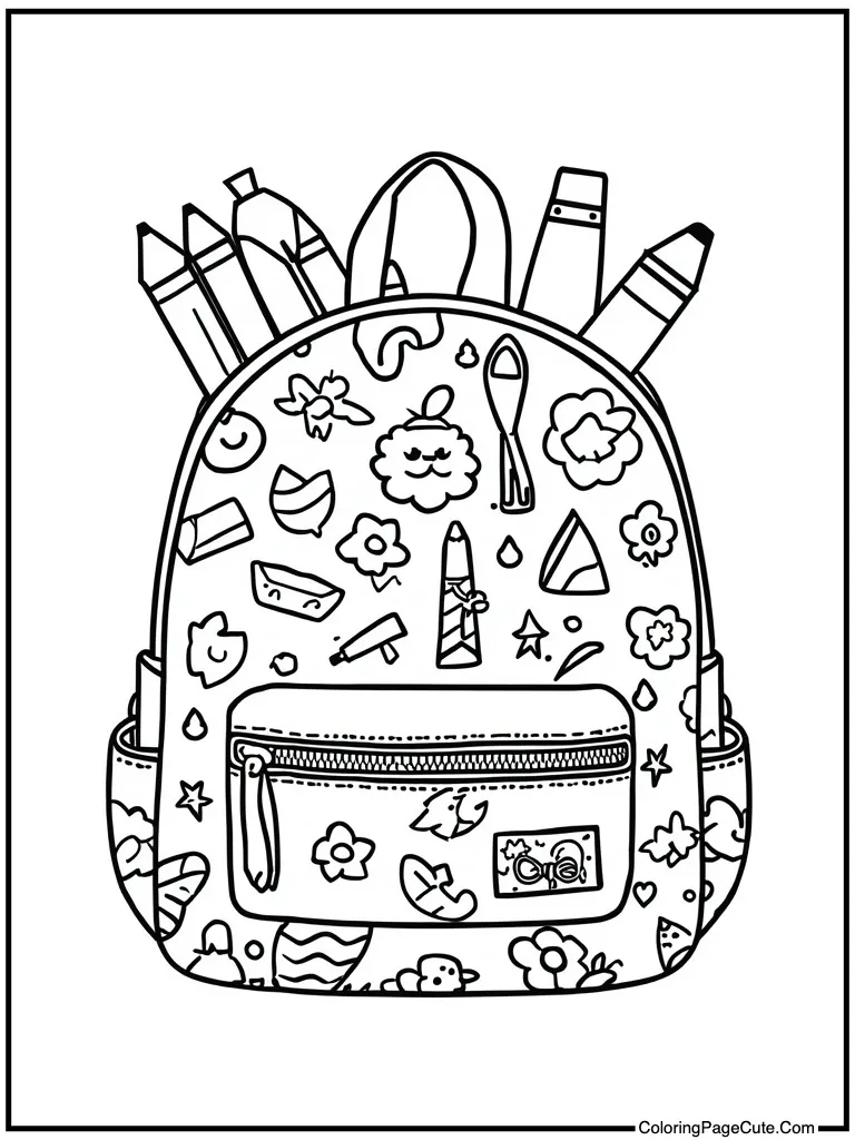 Delightful backpack with supplies