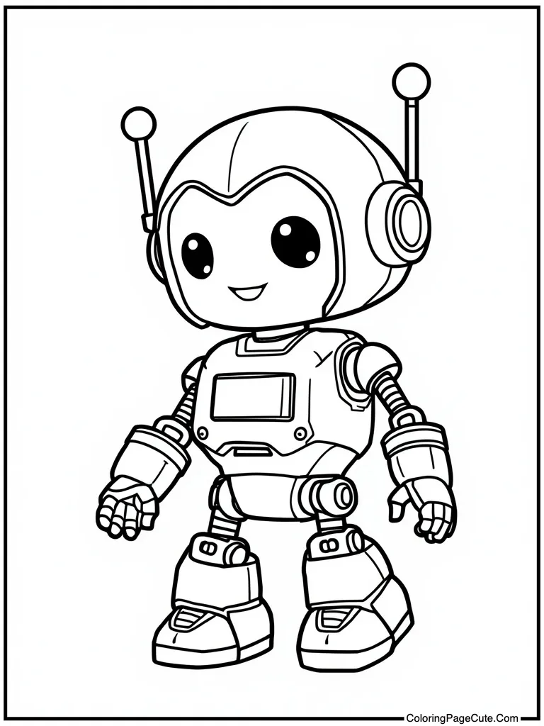 Precious robot toy moving