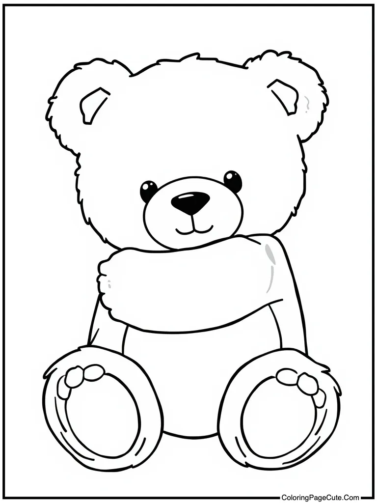 Lovely teddy bear hugging