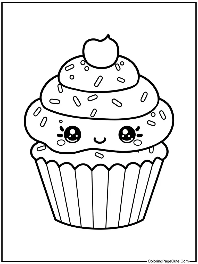 Precious cupcake with sprinkles