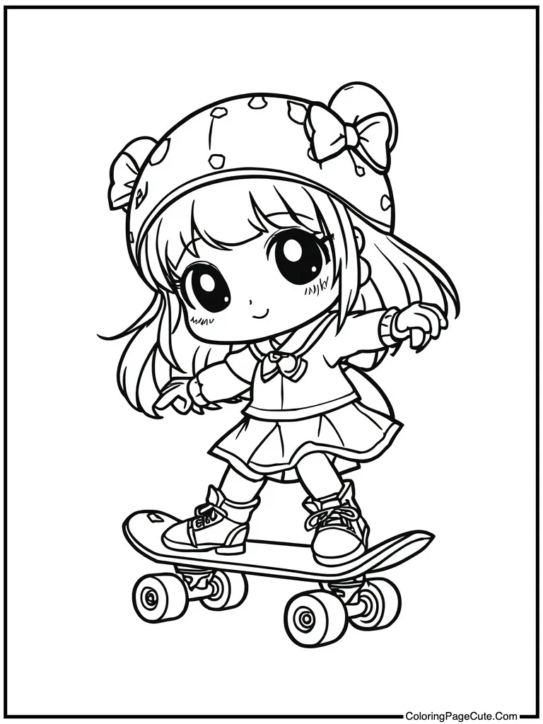 Precious skateboard rolling fast