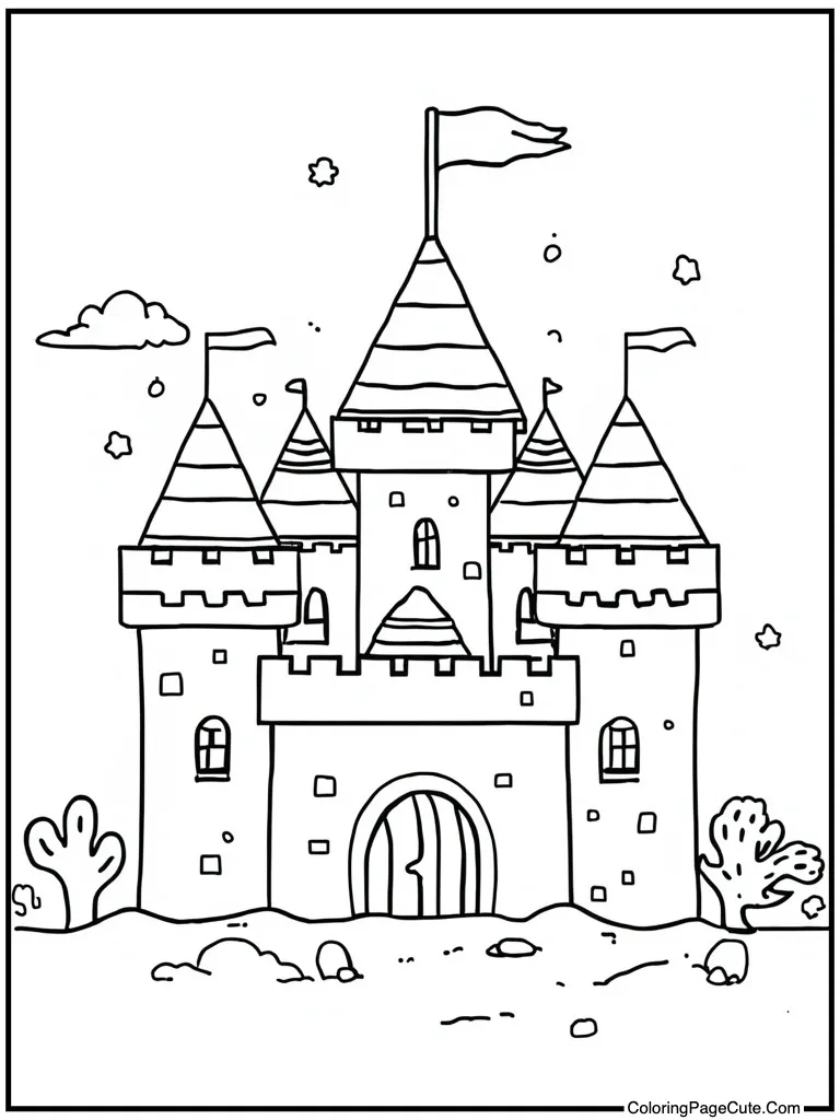 Precious sandbox building castles