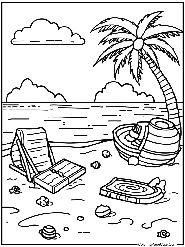 Sweet beach scene relaxing