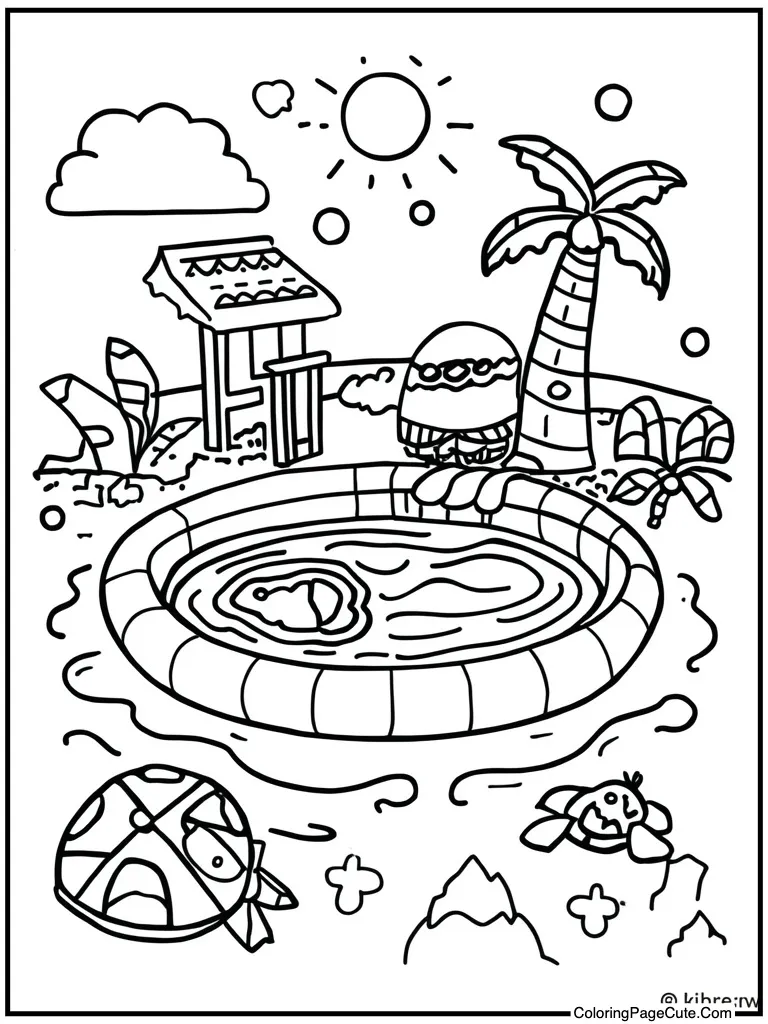 Charming swimming pool fun