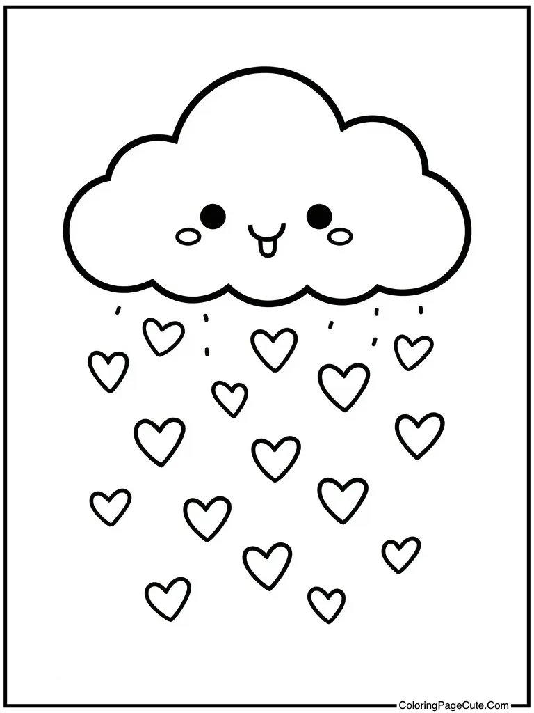 Sweet cloud raining hearts