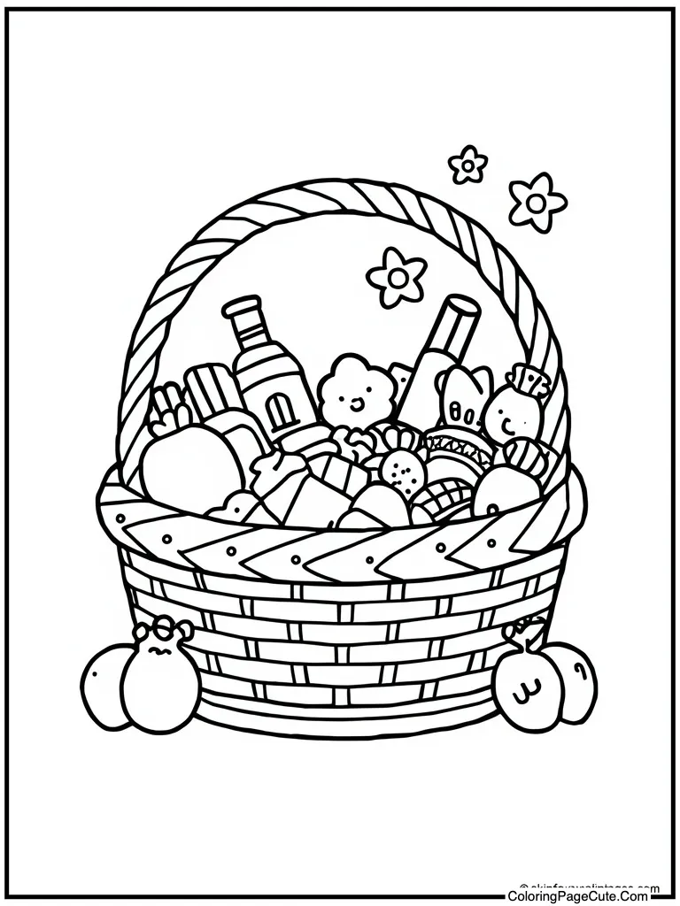 Lovely picnic basket full