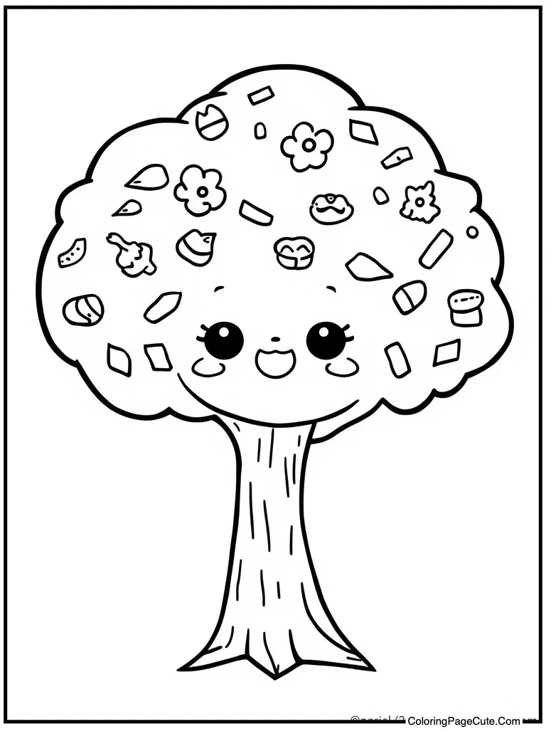 Precious tree smiling happily